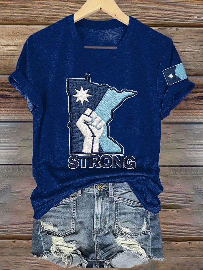 Women's Retro Minnesota Strong Printed T-Shirt