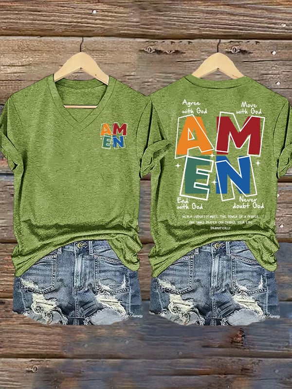 Women's AMEN Print T-Shirt