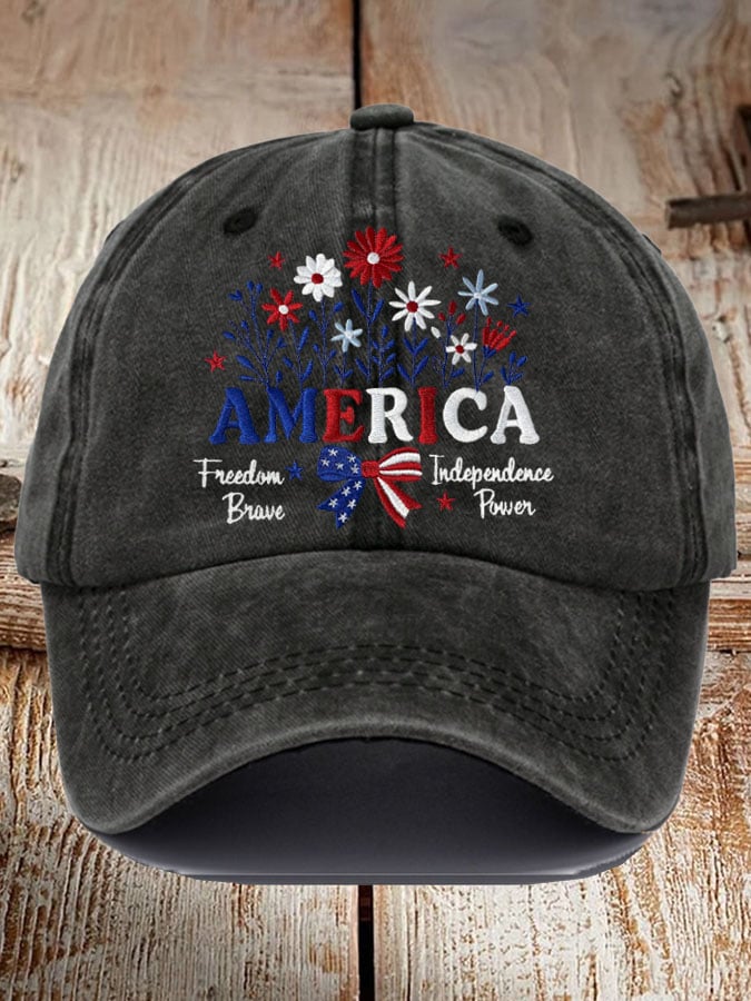 Unisex America Freedom Brave Independence Print Baseball Cap