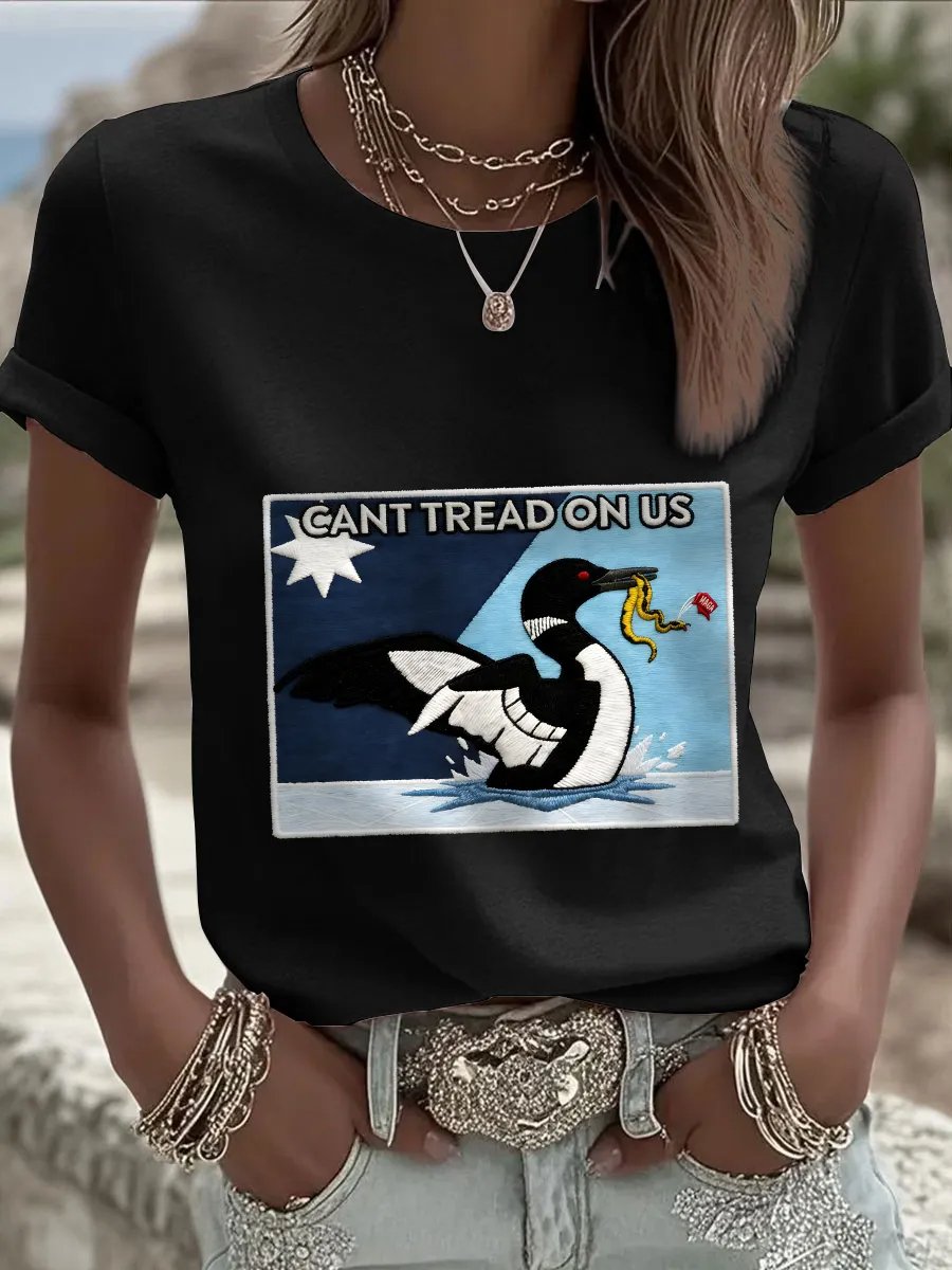 Women's Minnesota Strong Print Round Neck T-shirt