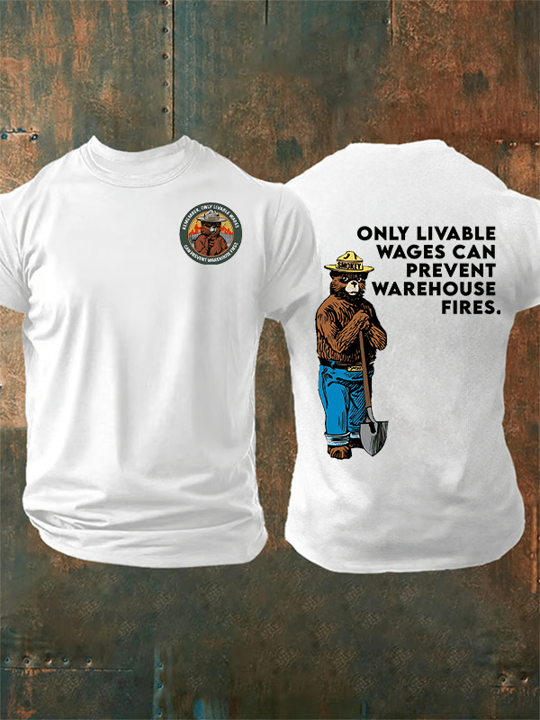 Men's Retro Resist Save The Forest Service Print T-Shirt