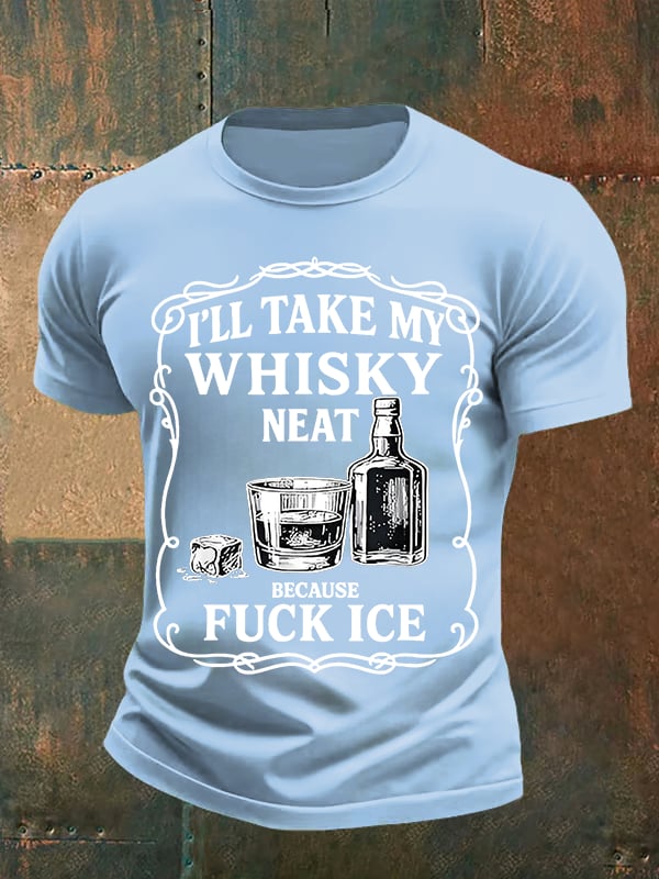 Men's Whiskey F*ck ICE Abolish ICE Print T-Shirt
