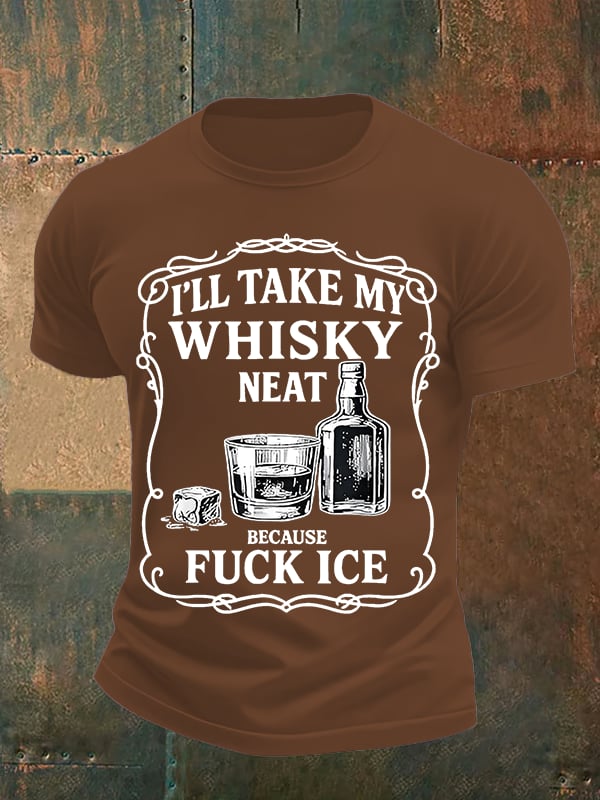 Men's Whiskey F*ck ICE Abolish ICE Print T-Shirt