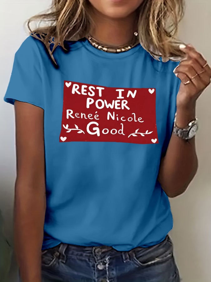 Women's trendy graphic print casual T-shirt