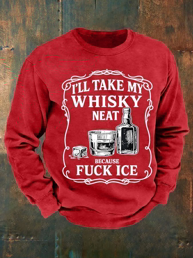 Men's Whiskey F*ck ICE Abolish ICE Printed Sweatshirt