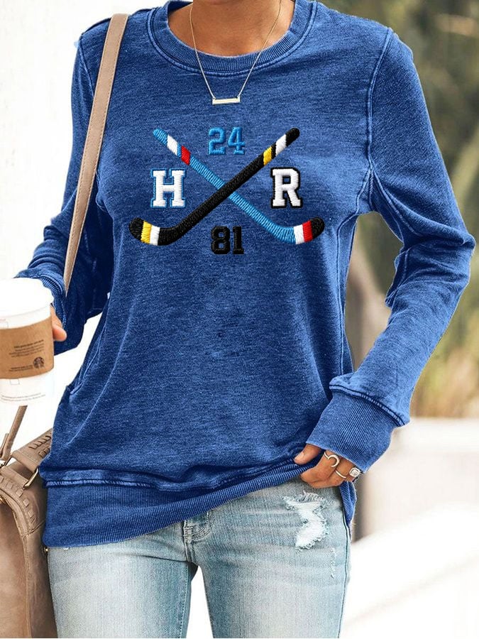 Women's Hockey Romance Print Casual Sweatshirt