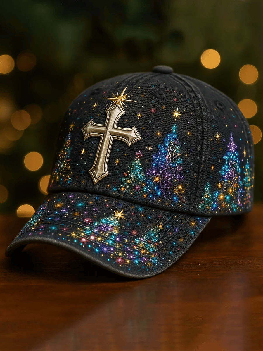 Christmas Tree Faith Art Print Baseball Cap