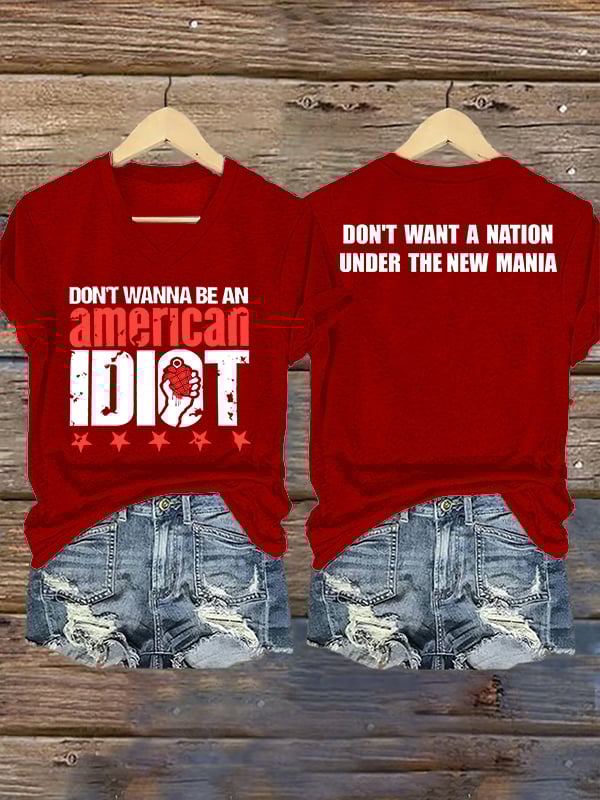 Women's Don't wanna be an american Print T-Shirt