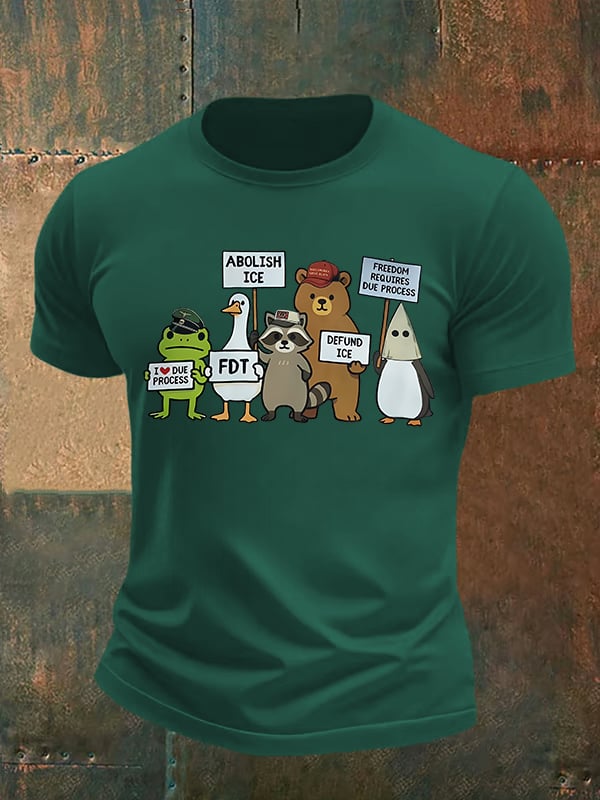 Men's FDT Cartoon animals printed T-shirt