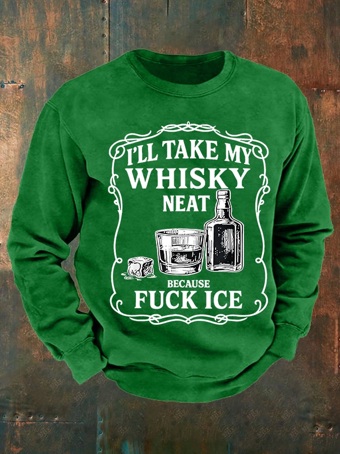 Men's Whiskey F*ck ICE Abolish ICE Printed Sweatshirt