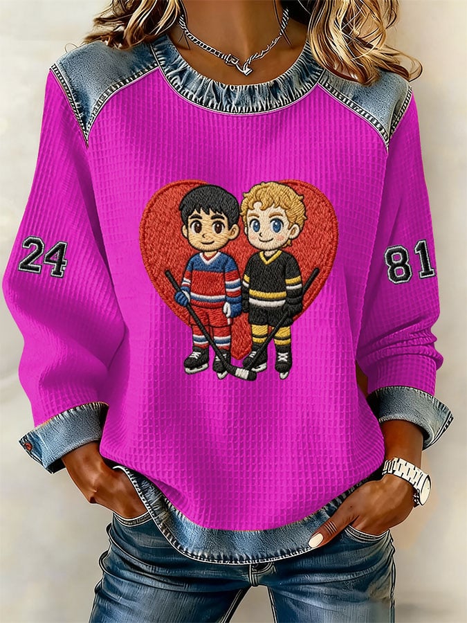 Women'S Fashionable Printed Casual Sweatshirt