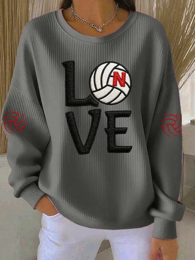 Women's Volleyball Print Sweatshirt