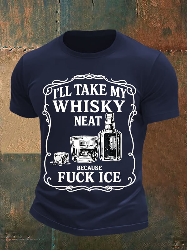 Men's Whiskey F*ck ICE Abolish ICE Print T-Shirt