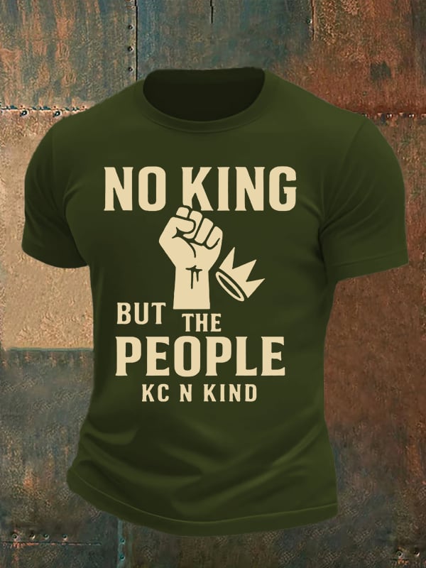 🔥Buy 3 Get 15% Off🔥Men's no king but the people KC N kind print T-Shirt