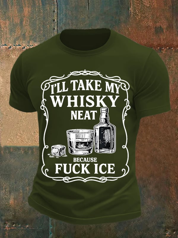 Men's Whiskey F*ck ICE Abolish ICE Print T-Shirt