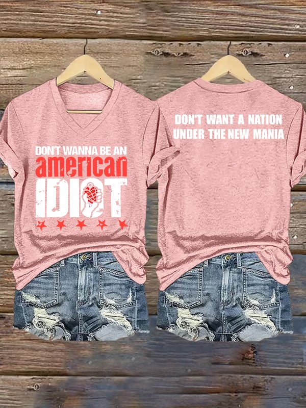 Women's Don't wanna be an american Print T-Shirt