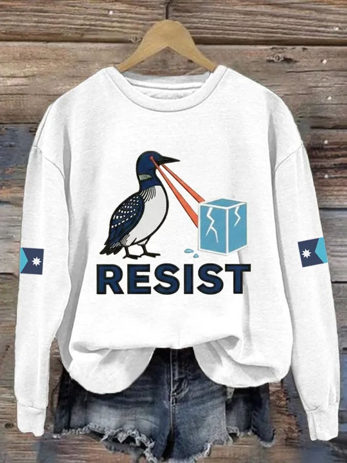 Women's Resist Print Casual Sweatshirt