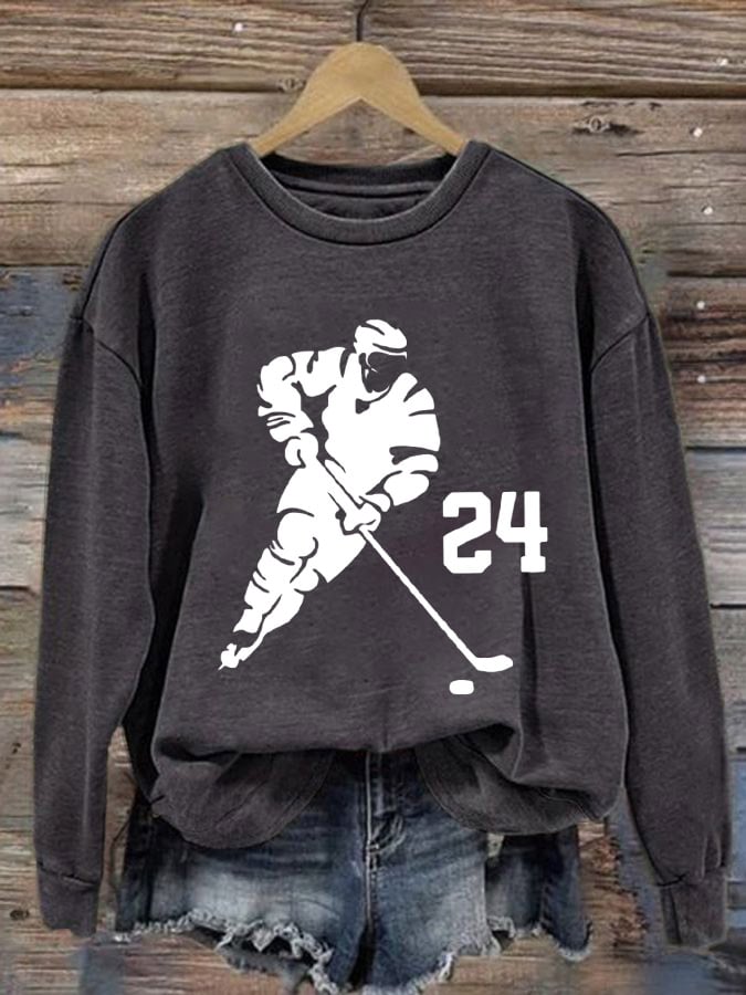 Women's Hockey Romance Print Casual Sweatshirt