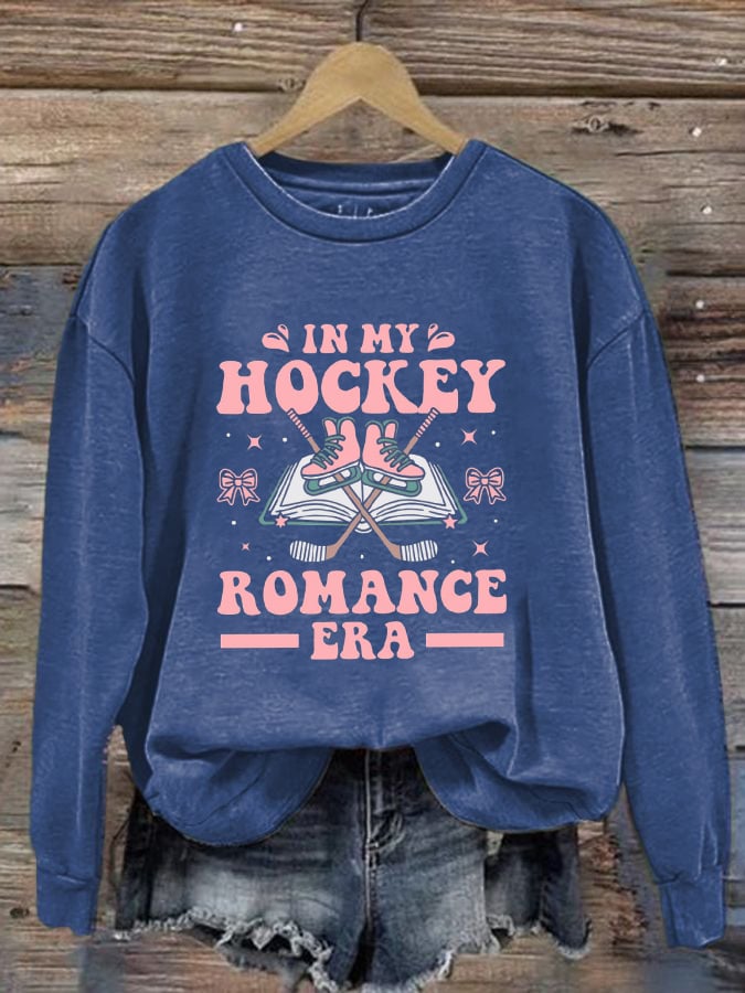 Women's Hockey Romance Print Casual Sweatshirt