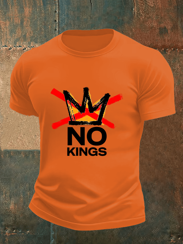 🔥Buy 3 Get 15% Off🔥Men's no kings in America print T-Shirt