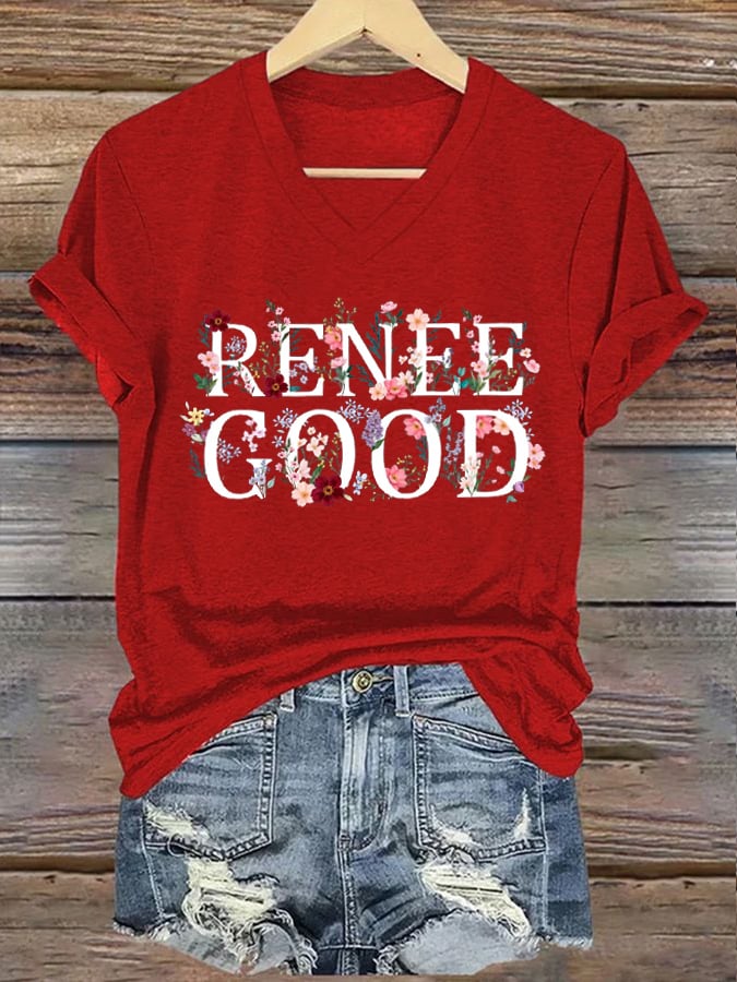 Women's Justice for Renee Nicole Good Print Casual T-Shirt