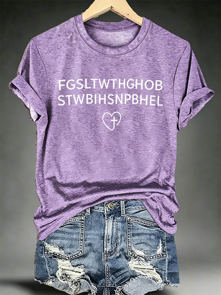 Women's FGSLTWTHGHOB STWBIHSNPBHEL Faith Print Top