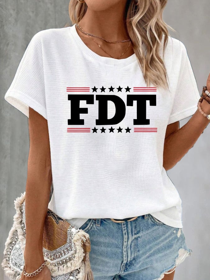 Women's Waffle FDT Print T-Shirt