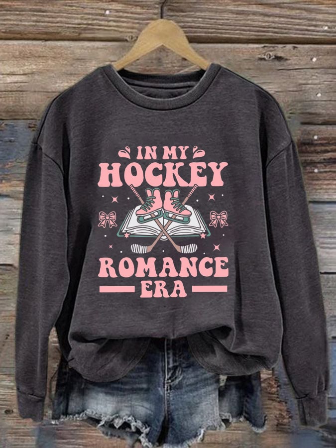 Women's Hockey Romance Print Casual Sweatshirt