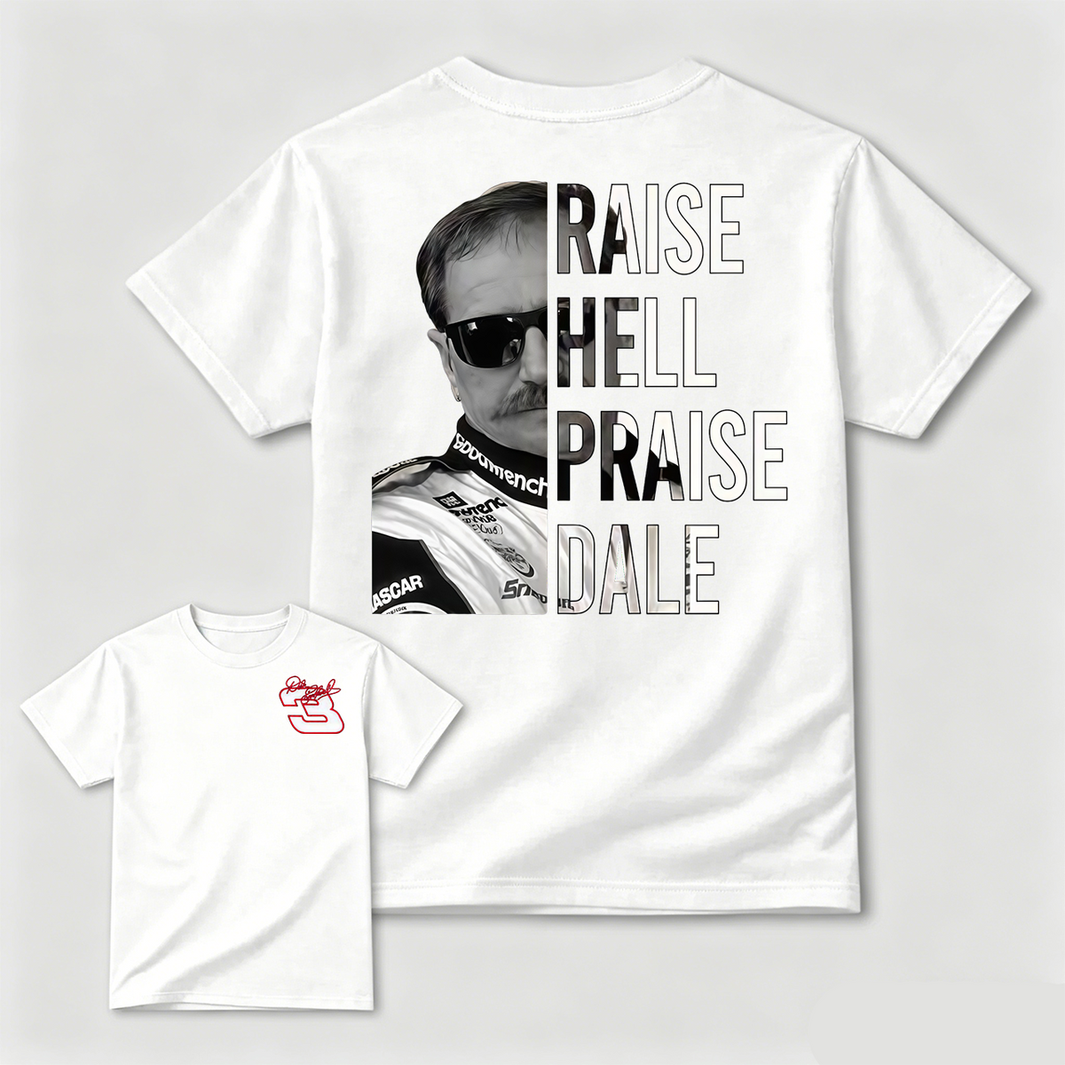 Raise Hell Praise Dale Style Unisex T-Shirt, Dale Earnhardt 03 Vintage Shirt, Racing Fan Sweatshirt, Hoodie, Nascar Graphic Tee, Gift For Fans