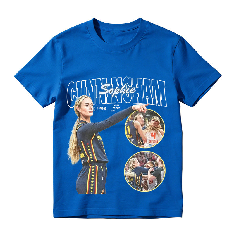 Vintage Basketball Sports Fan Graphic T-Shirt Inspired by Sophie Cunningham