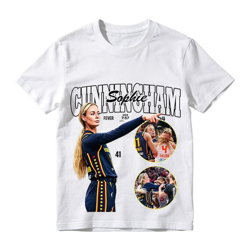 Vintage Basketball Sports Fan Graphic T-Shirt Inspired by Sophie Cunningham