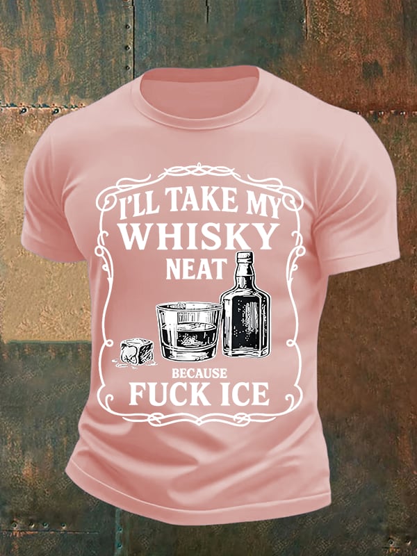 Men's Whiskey F*ck ICE Abolish ICE Print T-Shirt