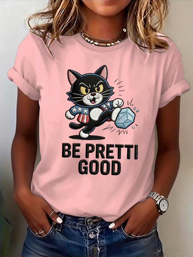 Women's casual Be Pretty Good frog T-shirt