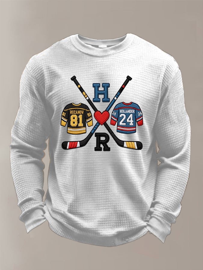 Men's Hockey Romance Waffle T-Shirt