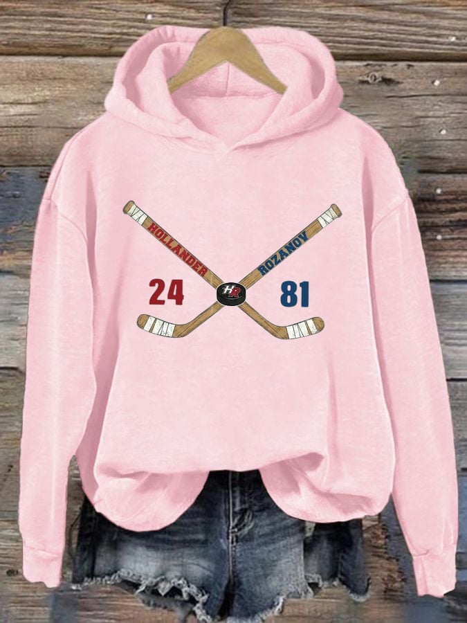 Women's Hockey Romance Print Casual Sweatshirt