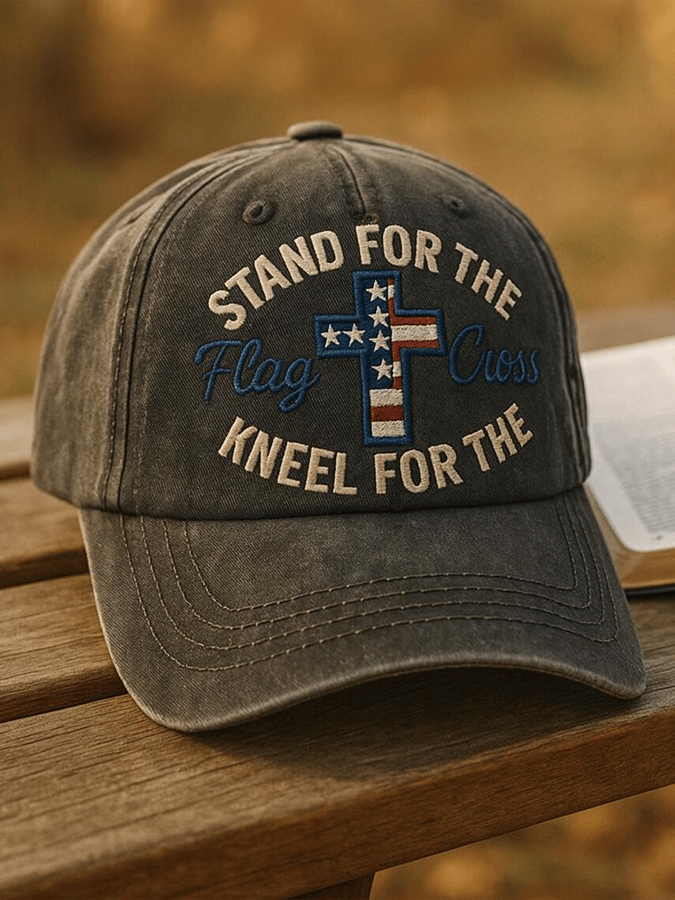 Unisex “STAND FOR THE Flag KNEEL FOR THE Cross” hat