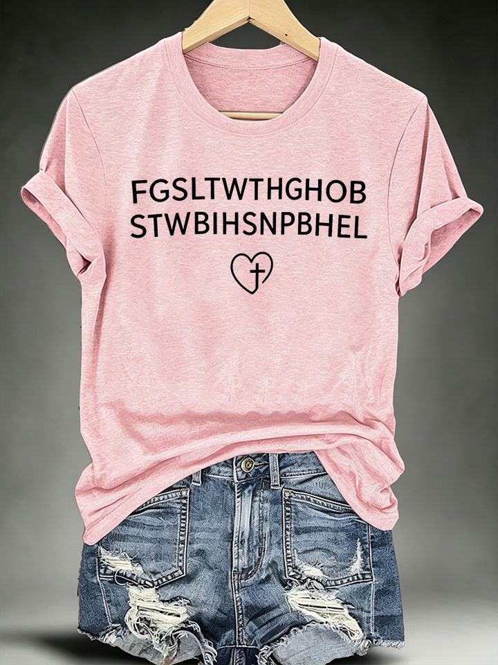 Women's FGSLTWTHGHOB STWBIHSNPBHEL Faith Print Top