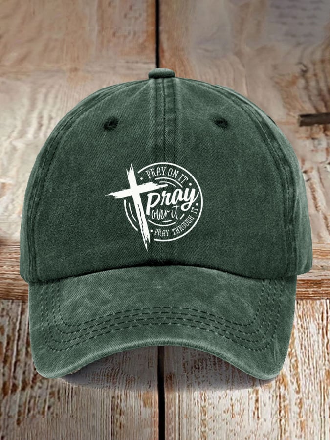 Faith Pray On It Cross Baseball Cap