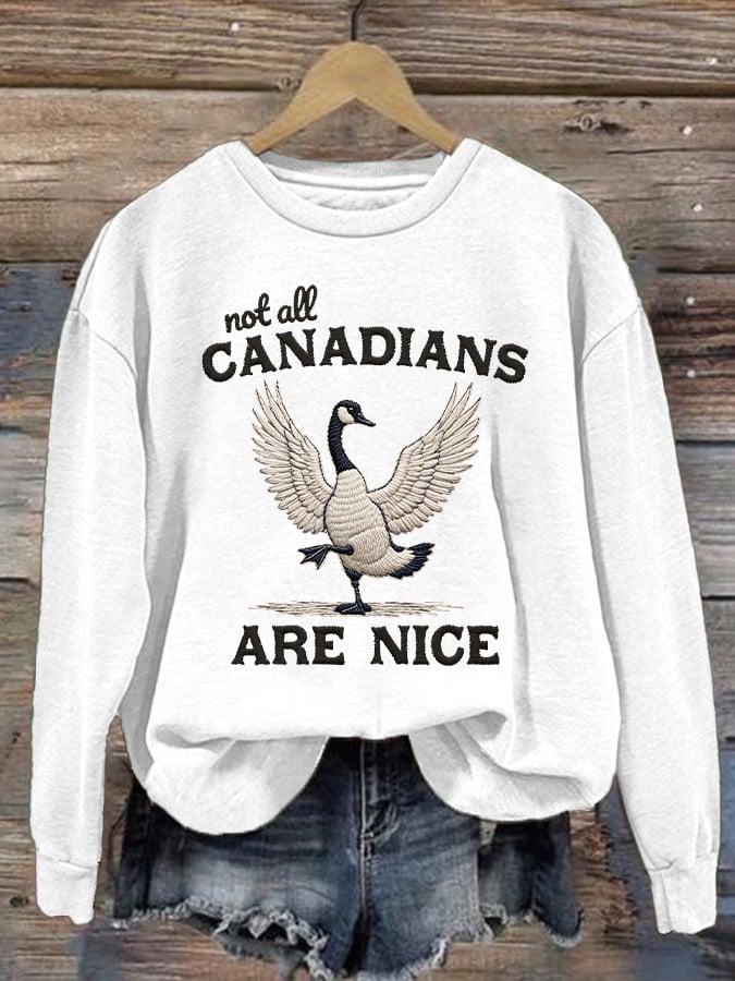 Women's casual Canadian Wolfbird sweatshirt