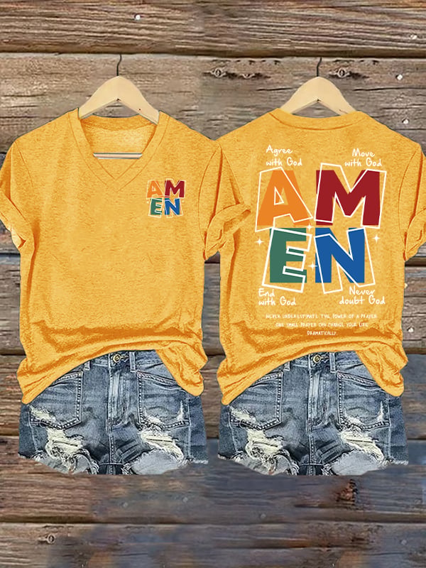Women's AMEN Print T-Shirt