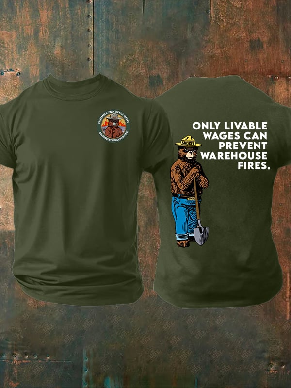 Men's Retro Resist Save The Forest Service Print T-Shirt