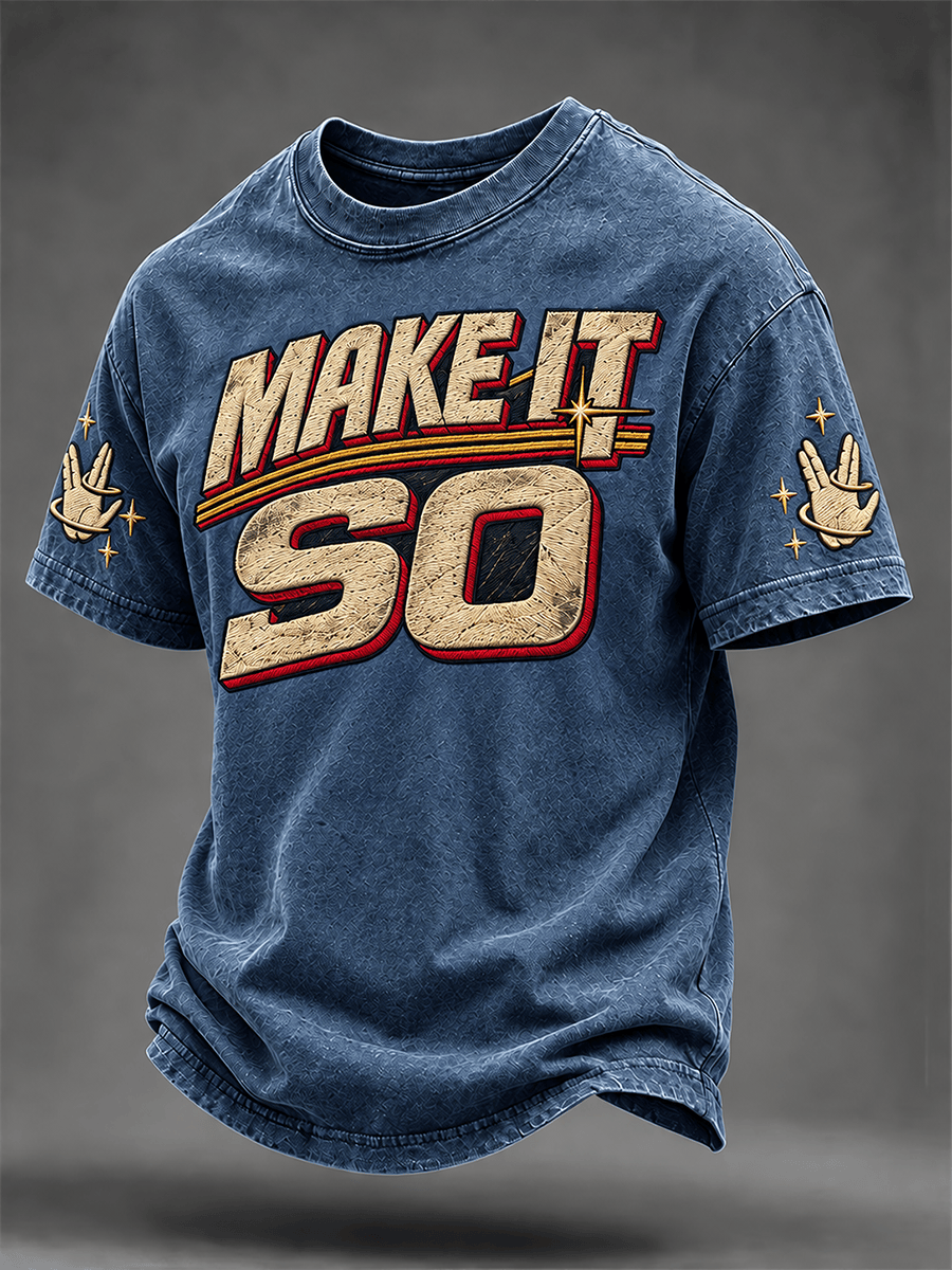 Men's Commemorative Comfortable Crew Neck Short-Sleeve T-Shirt