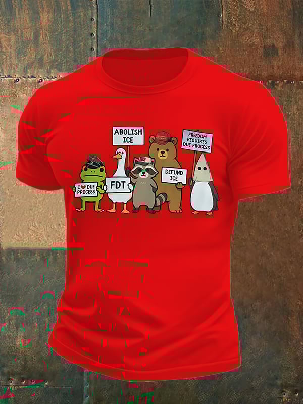 Men's FDT Cartoon animals printed T-shirt