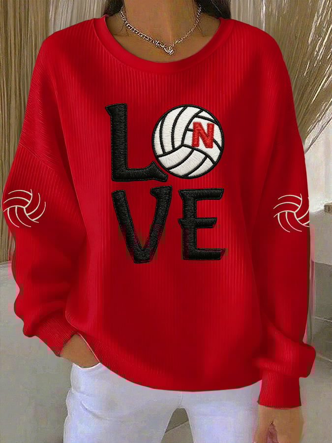 Women's Volleyball Print Sweatshirt