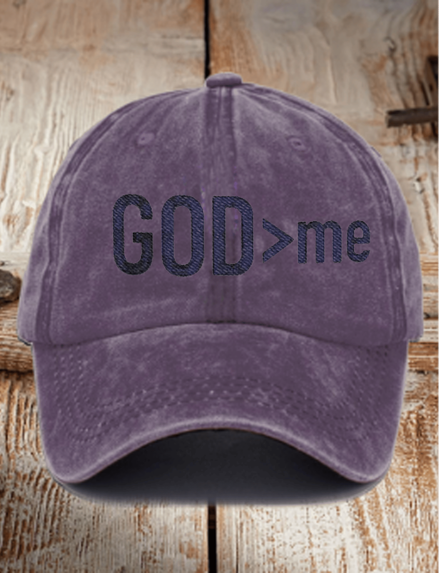 God > me Embroidery Flat Bill Cap