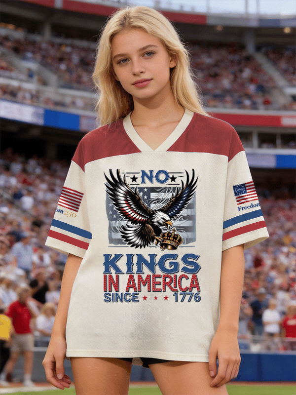 🔥Buy 3 Get 15% Off🔥Women's NO KINGS IN AMERICA Print T-Shirt