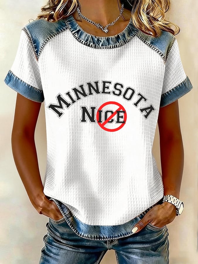Women's Minnesota Nice ICE OUT Printed Short-Sleeved T-Shirt