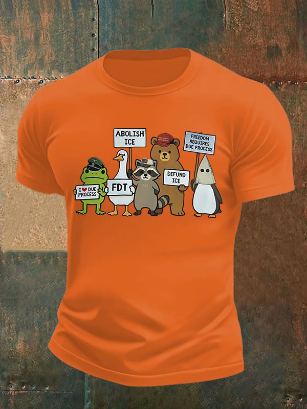 Men's FDT Cartoon animals printed T-shirt