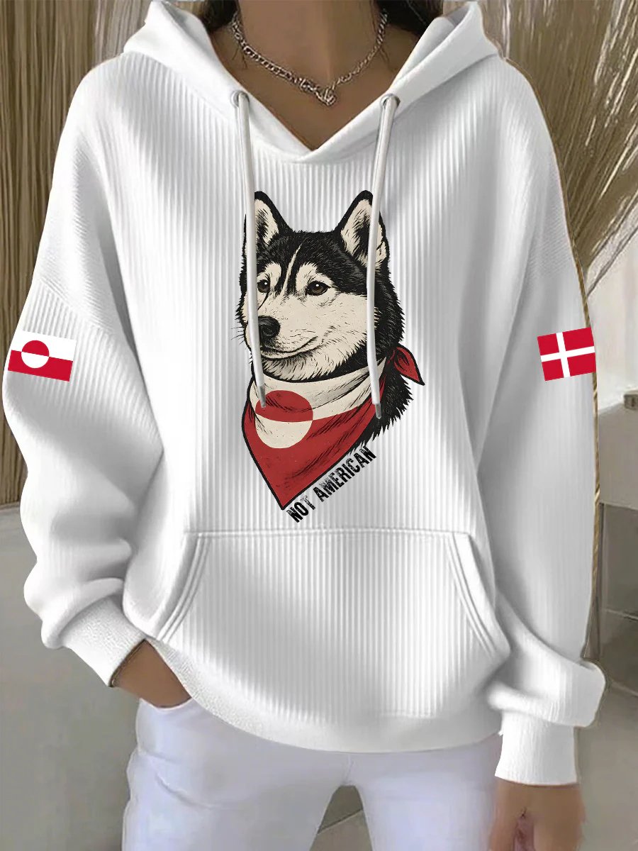 Women's Not American Print Casual Sweatshirt