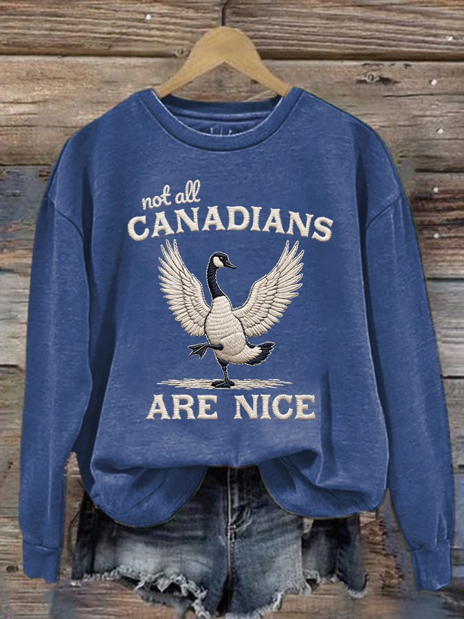 Women's casual Canadian Wolfbird sweatshirt